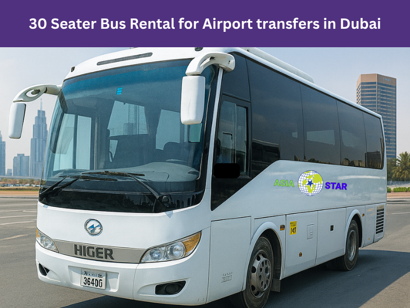30 seater bus rental for airport transfers in dubai