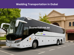 luxury bus rental for weddings in dubai