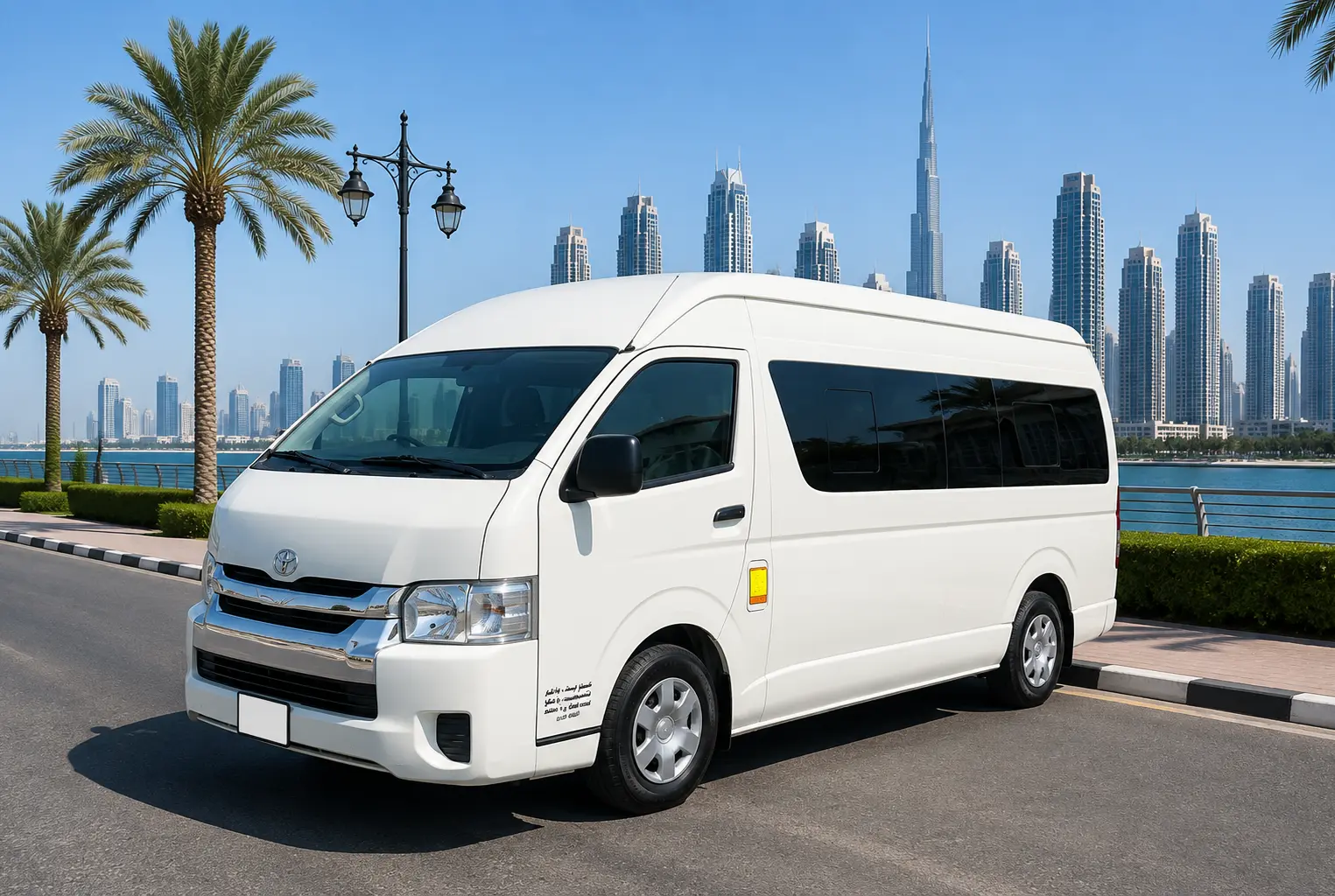15 seater van for rent in Dubai with driver