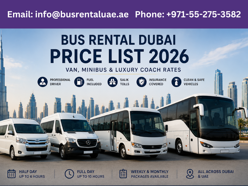 bus rental dubai price
